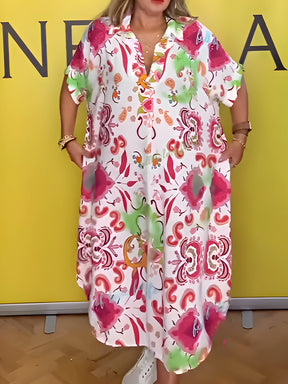 Vestido Lidia - Estampado - Super Leve e Solto Caimento Perfeito (Verão 2025)