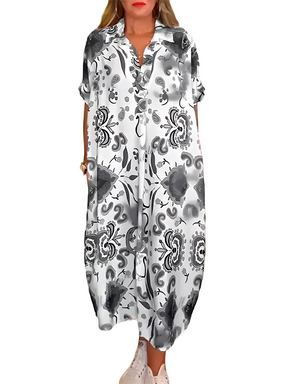 Vestido Lidia - Estampado - Super Leve e Solto Caimento Perfeito (Verão 2025)
