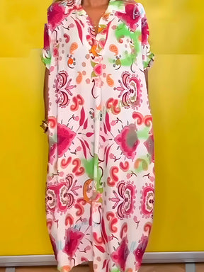 Vestido Lidia - Estampado - Super Leve e Solto Caimento Perfeito (Verão 2025)