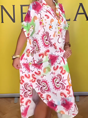 Vestido Lidia - Estampado - Super Leve e Solto Caimento Perfeito (Verão 2025)