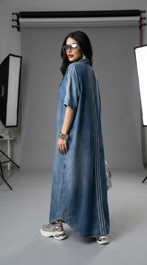 Vestido Laura - Jeans Comprido (Queridinho das Blogueiras dos EUA)