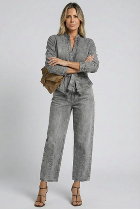 Conjunto Marlen - Jeans - (Queridinho das Blogueiras Europeias)