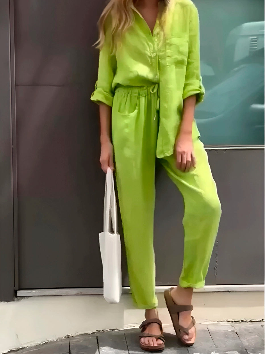 Conjunto Silvia – Linho Premium com Bolso Frontal – CONFORT N