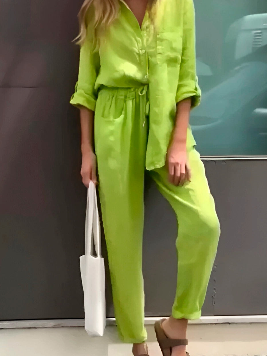 Conjunto Silvia – Linho Premium com Bolso Frontal – CONFORT N